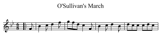 O'Sullivan's March - staff notation