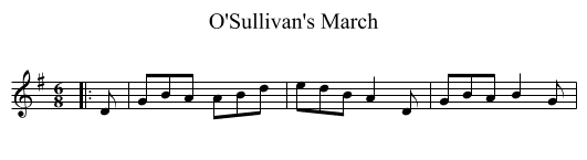 O'Sullivan's March - staff notation