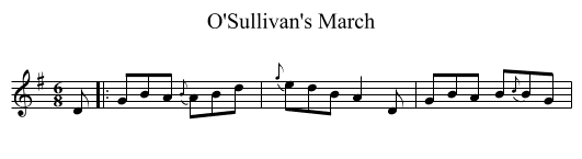 O'Sullivan's March - staff notation