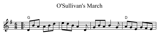 O'Sullivan's March - staff notation