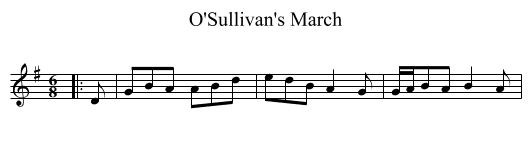 O'Sullivan's March - staff notation