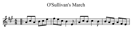 O'Sullivan's March - staff notation