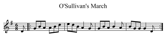 O'Sullivan's March - staff notation
