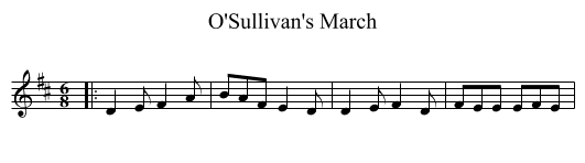 O'Sullivan's March - staff notation