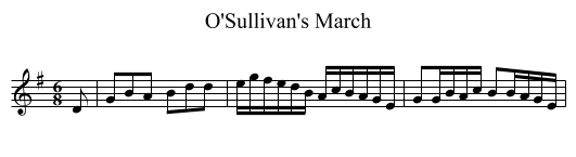 O'Sullivan's March - staff notation