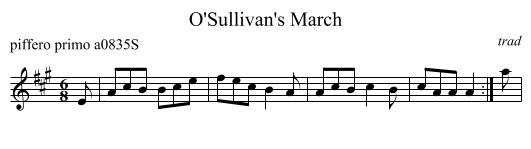 O'Sullivan's March - staff notation