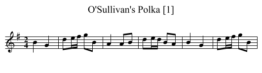 O'Sullivan's Polka [1] - staff notation