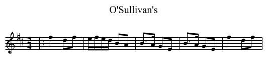 O'Sullivan's - staff notation