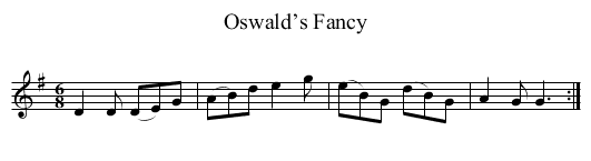 Oswald’s Fancy - staff notation