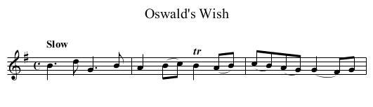 Oswald's Wish - staff notation