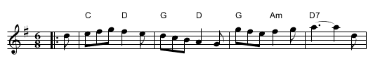 Oswestry Wake - staff notation