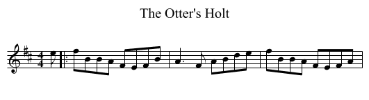 Otter's Holt, The  - staff notation
