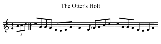 Otter's Holt, The  - staff notation