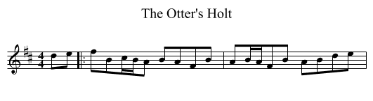 Otter's Holt, The  - staff notation