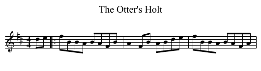 Otter's Holt, The  - staff notation