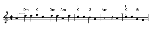 Oude steltendans - staff notation