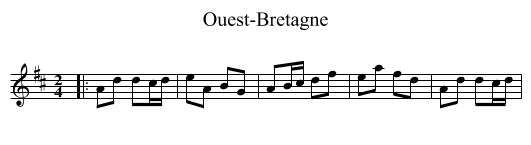 Ouest-Bretagne - staff notation