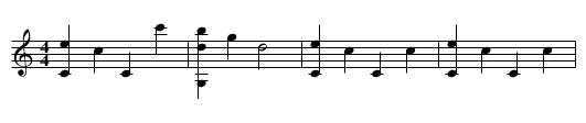 Ouir the Dek, Davie - staff notation