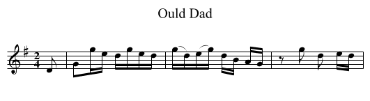 Ould Dad - staff notation