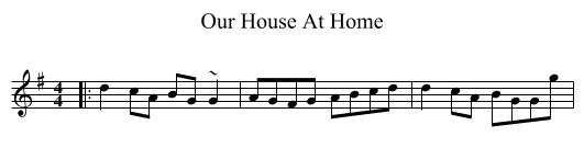Our House At Home - staff notation