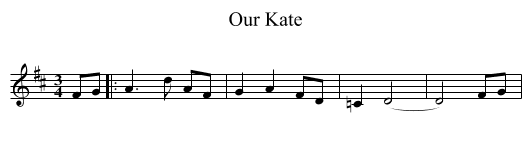 Our Kate - staff notation