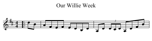 Our Willie Week - staff notation