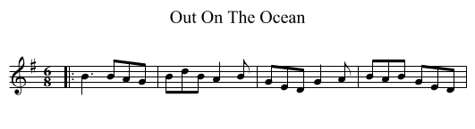 Out On The Ocean - staff notation