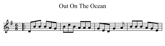 Out On The Ocean - staff notation