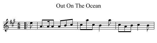 Out On The Ocean - staff notation