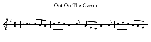 Out On The Ocean - staff notation