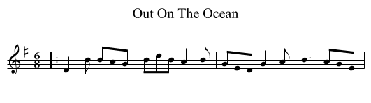 Out On The Ocean - staff notation
