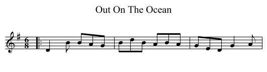Out On The Ocean - staff notation
