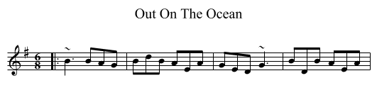 Out On The Ocean - staff notation