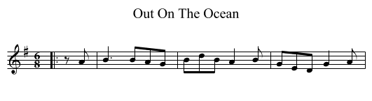 Out On The Ocean - staff notation
