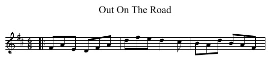 Out On The Road - staff notation