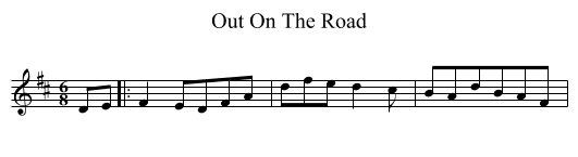 Out On The Road - staff notation
