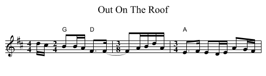 Out On The Roof - staff notation
