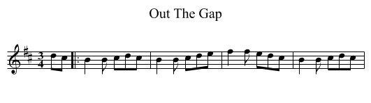 Out The Gap - staff notation