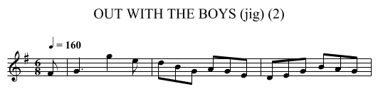 OUT WITH THE BOYS (jig) (2) - staff notation