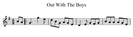 Out With The Boys - staff notation