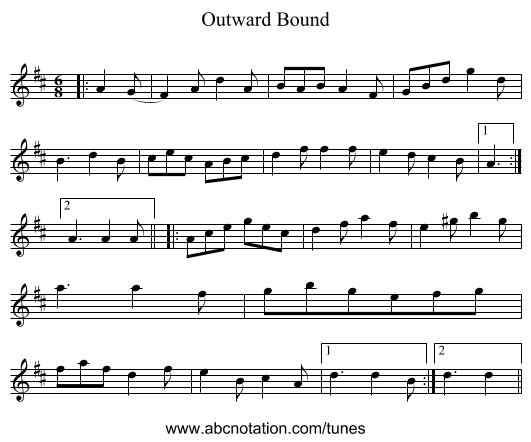 Outward Bound - staff notation