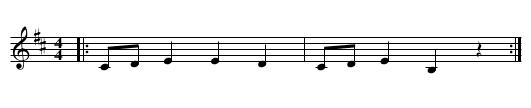 Ovchepolska Potrchulka - staff notation