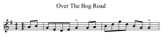 Over The Bog Road - staff notation