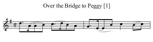 Over the Bridge to Peggy [1] - staff notation