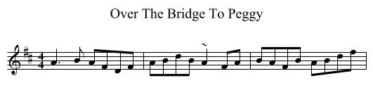Over The Bridge To Peggy - staff notation