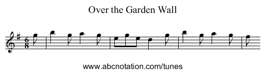 Over the Garden Wall - staff notation