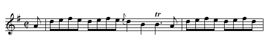 Over the Hills and Far Away [2] - staff notation