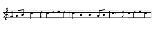Over The Hills And Far Away. HA16 - staff notation
