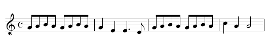 Over the Hills and Far Away - staff notation
