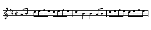 Over the hills and far Away - staff notation